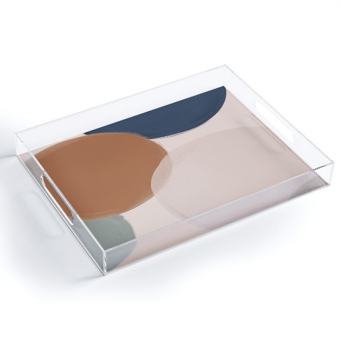 Hello Twiggs Terracotta Modern Abstract Acrylic Tray - Deny Designs - image 1 of 4