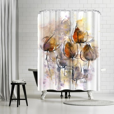 Americanflat Teasels by Rachel Mcnaughton 71" x 74" Shower Curtain