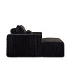 62.5-Inch Corduroy Sofa Lounger with Detachable Footrest - Ready to Use, Plush Sleeper Chair for Indoor Living & Bedroom - 4 of 4