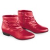 Collections Etc Faux Leather Scrunch Ankle Boots, Wide Width - 2 of 3