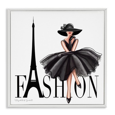 Stupell Industries Parisian Fashion Illustration, 17" x 17"