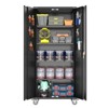 SUXXAN 72"H Metal Storage Cabinet with Wheels and Pegboard, 4 Adjustable Shelves and Lockable Door for Garage,Required Assembly - 2 of 4