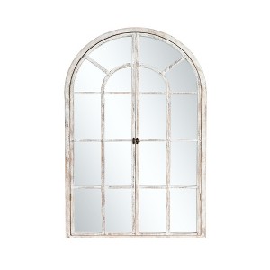 Dovelina Arched Wood Frame Window Pattern Decorative Wall Mirror - 1 of 4