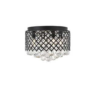 Elegant Lighting Tully 4 light Matte Black Flush Mount - 1 of 4