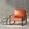 Hooseng Modern Style PU Leather Accent Armchair With Backrest And Seat Cushions, Comfy Upholstered Lounge Chair With Metal Frame And Ergonomic Design - 4 of 4