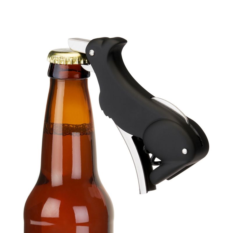 True Zoo Buddy Black Dog Double Hinged Corkscrew, Novelty Wine Key, Waiter’s Corkscrew Bottle Opener, 5 of 10