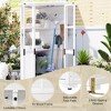 Whisen Outdoor Garden Storage Cabinet with Lockable Door & Waterproof Roof, Mini Greenhouse Cold Frame for Backyard Patio Lawn - 2 of 4