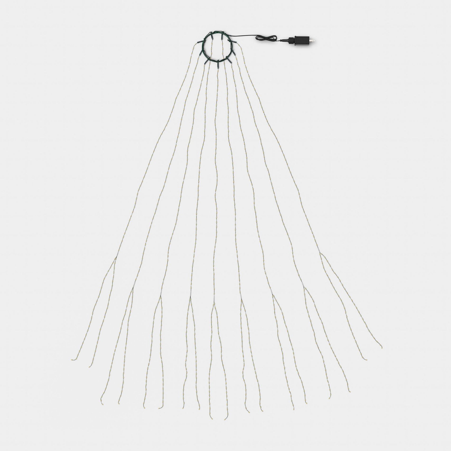 9 Strand LED Dewdrop String Light Christmas Tree Ring with WW LED's - Wondershop