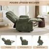 Oversized Electric Recliner with Stand Assist, Power Lift Recliner Chair for Elderly with Massage & Heating, 350 lbs Capacity, Blue/Gray/Brown - 2 of 4