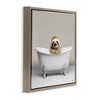 Stupell Industries Happy Sloth in Bathtub Floating Frame Canvas Art - 2 of 4