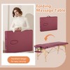 FDW Massage Table Spa Bed 84 Inches PU Portable Massage Bed 2 Fold Heigh Adjustable Massage Table Bed w/Free Carry Case Facial Cradle Salon Bed - 4 of 4