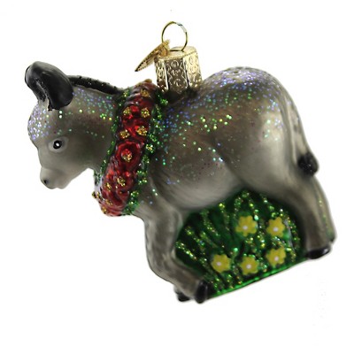 Old World Christmas 3.5" Donkita Christmas Miniature Donkey  -  Tree Ornaments