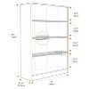 Fontoi Decorative Bookshelf, 4 Tier Office Bookcase, Adujustable Modern Wood Bookshelf for Living Room Bedroom Classroom Library, Brown, 11.6"*33"*48" - 2 of 4