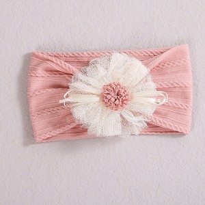 MyKids-Usa Baby Lace Floral Elastic Cotton Headband - 1 of 4