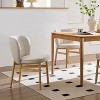 CAVINAS Counter Height Chairs with Ash Wood Legs and Cushioned Seat, Ergonomic Backrest, Upholstered Kitchen Chairs - 3 of 4