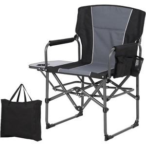 Oversized Directors Camping Chair, Portable Camping Chair, Lightweight Aluminum Folding Chair with Side Table and Pocket, for Outdoor Camping,Picnic - 1 of 4