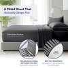 Kickoff Home Viscose from Bamboo Sheets Set 300 Thread Count 100% Organic Bamboo Viscose Cooling Bedding Sheets Hot Sleepers, Flat, Fitted, Pillowcase - 4 of 4