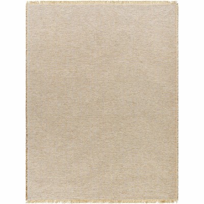 Gray and Tan Rectangular Jute Polypropylene Area Rug 3'11" x 5'7"