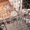 True Everyday Glass Cups with Lids and Straws, Iced Coffee Cups w/ Bamboo Lids, Kitchen Gifts, Beer Can Cocktail Glasses or Drinking Glasses Set of 4 - 4 of 4