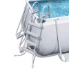 Bestway Power Steel 18' x 9' x 48" Rectangular Metal Frame Above Ground Swimming Pool Set with 1,500 GPH Filter Pump, Ladder, and Pool Cover - 4 of 4
