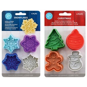 R&M International Assorted Winter Cookie Stamper, Set of 10 - 1 of 3