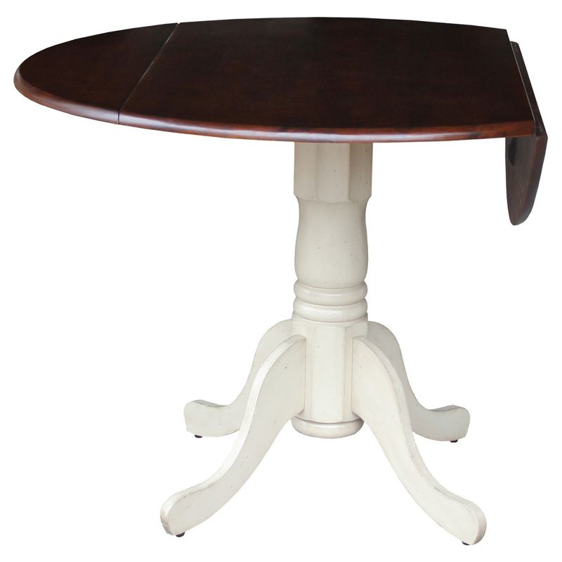 42" Mason Round Dual Drop Leaf Dining Table - International Concepts, 4 of 10