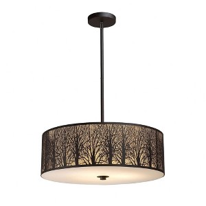 Elk Home Woodland Sunrise 5 - Light Chandelier in  Aged Bronze - 1 of 3
