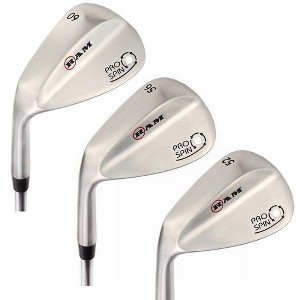 Ram Golf Pro Spin Stainless Wedge Set - 52, 56, 60 Wedges - Mens Left Hand - 1 of 4