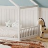 TopComfy Beds Twin Size Wood House Bed With Headboard Footboard Wooden Fence Easy Assembly Finish for Bedroom, White, 79"*17"*6" - 4 of 4