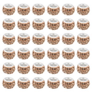Unique Bargains Round Ball DIY Rhinestone Clay Bead for Jewelry Making 100 Pcs - 1 of 4