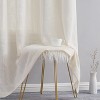 HLC.ME Abbey Faux Linen Textured Semi Sheer Privacy Light Filtering Window Grommet Thick Curtain Panels, Set of 2 - 4 of 4