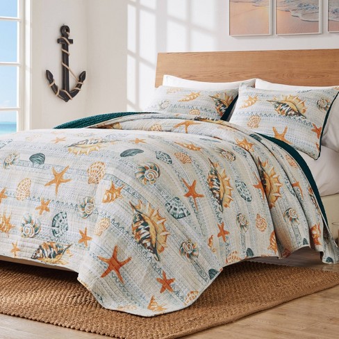 Greenland Home Fashions 3pc King/california King Kona Coastal Paradise ...