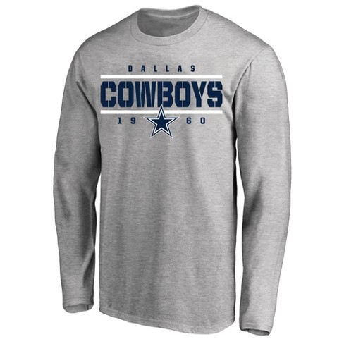 Nfl Dallas Cowboys Men S Long Sleeve Big Tall T Shirt Gray 4xl Target