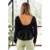 Women's Ginny Long Sleeve Baby Doll Top - GOLDEN - 3 of 3