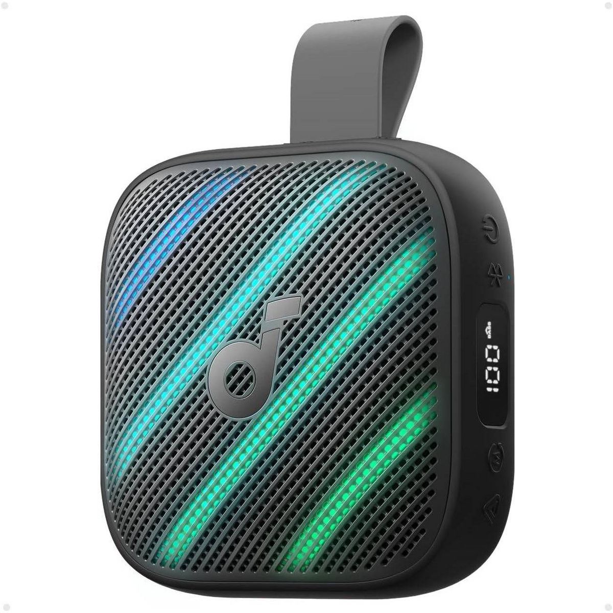 Anker Soundcore Boom Go 3i Portable Waterproof Bluetooth Speaker with Built-in Powerbank for Emergency Phone Charging, Battery Percent Display - Black