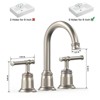 Widespread Brushed Nickel Bathroom Faucet, Classical 8-inch Bathroom Faucet - 2 of 4