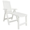 vidaXL Sun Lounger White Plastic - 2 of 4