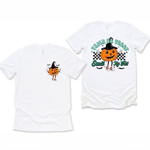 Simply Sage Market Women's Smell My Feet Pumpkin Front and Back Short Sleeve Graphic Tee - 1 of 4