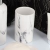 Evideco French Home Goods Marble Effect Collection Bath Water Tumbler-Toothbrush Holder Dolomite White - 3 of 4