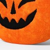Pumpkin Shaped Halloween Faux Shearling Pillow Orange - Hyde and EEK! Boutique™ - 4 of 4