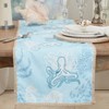 Saro Lifestyle Sealife Serenity Table Runner, Blue, 16"x72" - 3 of 3