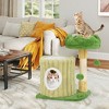 Tangkula Modern Small Cat Tower w/ Sisal Scratching Posts Plush Padded Perch Large Condo - 4 of 4