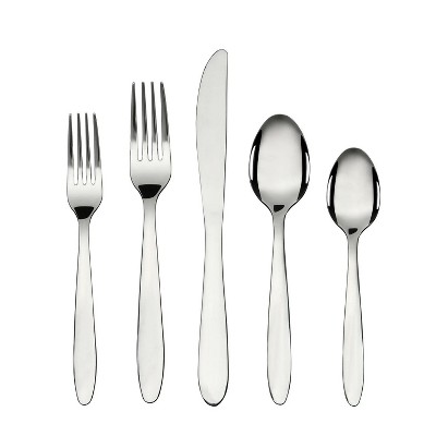 LunaLulinlk Breck 20-Piece Stainless Steel Silver Flatware Set, Service for 4 Adults