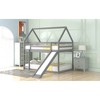 Twin Size Bunk House Bed with Slide and Ladder for Bedroom - 4 of 4