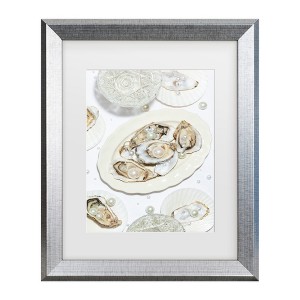 Trademark Fine Art - 1x Studio III Oysters A Pearls No 03 Matted Framed Art - 1 of 4