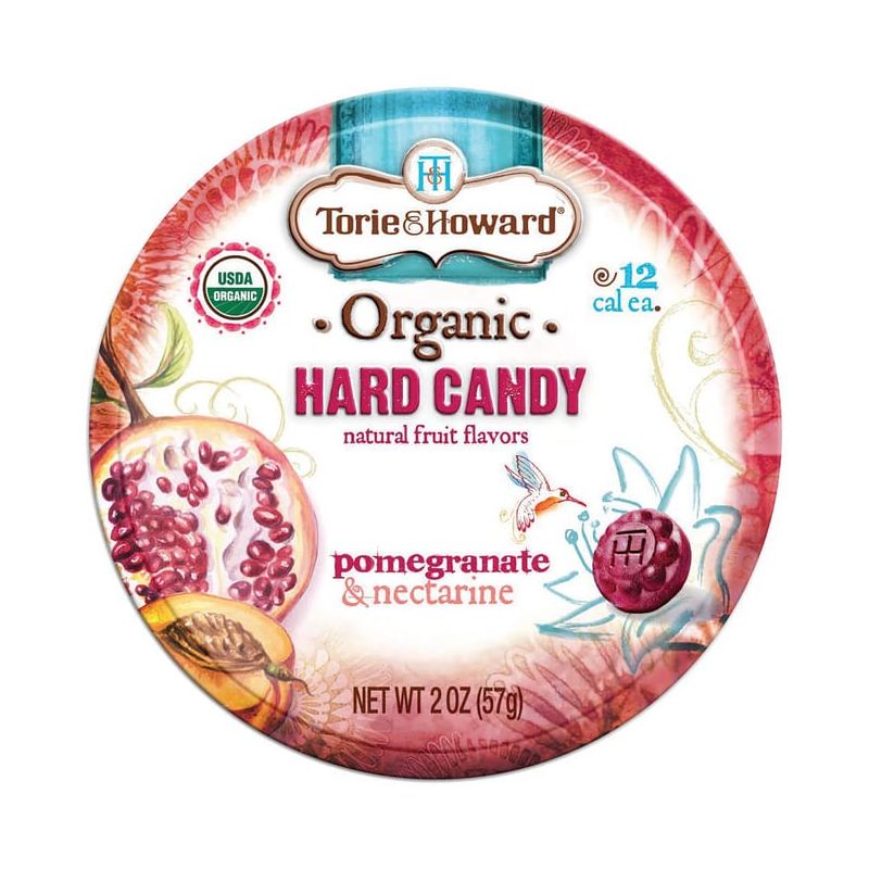 Torie & Howard Organic Hard Candy - Pomegranate & Nectarine, 1 of 2