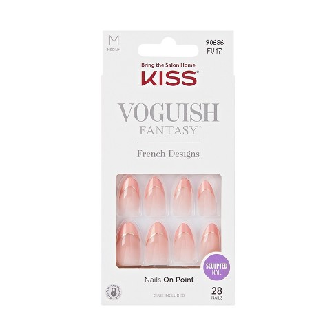 Kiss Products Voguish Fantasy French Fake Nails - Eclatant - 31ct : Target