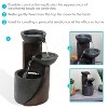 Sunnydaze Indoor Home Decorative Resin 3-Tier Descending Bowls Tabletop Water Fountain - 9" - Dark Brown - 2 of 4