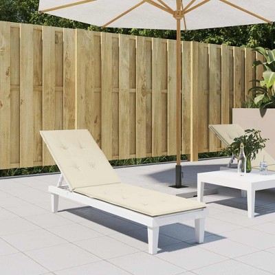 vidaXL Deck Chair Cushion Cream (29.5"+41.3")x19.7"x1.6"