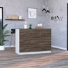 Kitchen Island with Three Drawers and One Flexible Cabinet - 2 of 4
